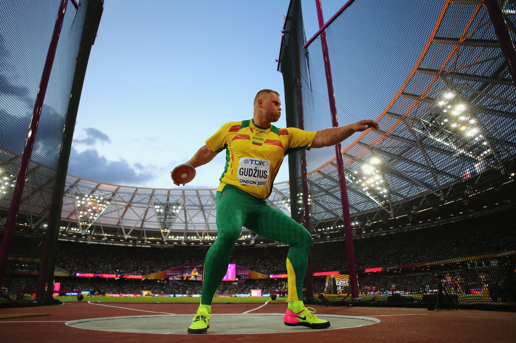 Lithuana's Andrius Gudzius won the discus by two centimetres ©Getty Images