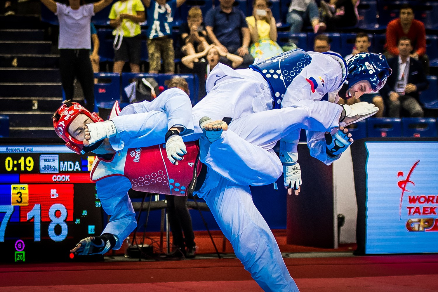 The final between Anton Kotkov and Aaron Cook proved to be a thrilling affair ©World Taekwondo