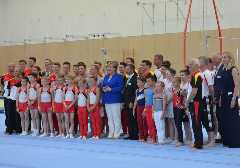 Angela Merkel visited the country's Olympic and Paralympic Training Center ©DOSB