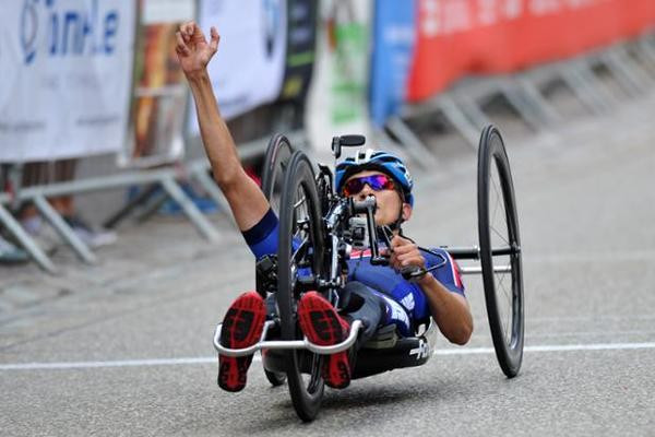  The United States’ William Groulx was among the gold medal winners on the first day of road racing  at the UCI Para-cycling Road World Cup ©UCI Para-cycling/Twitter
