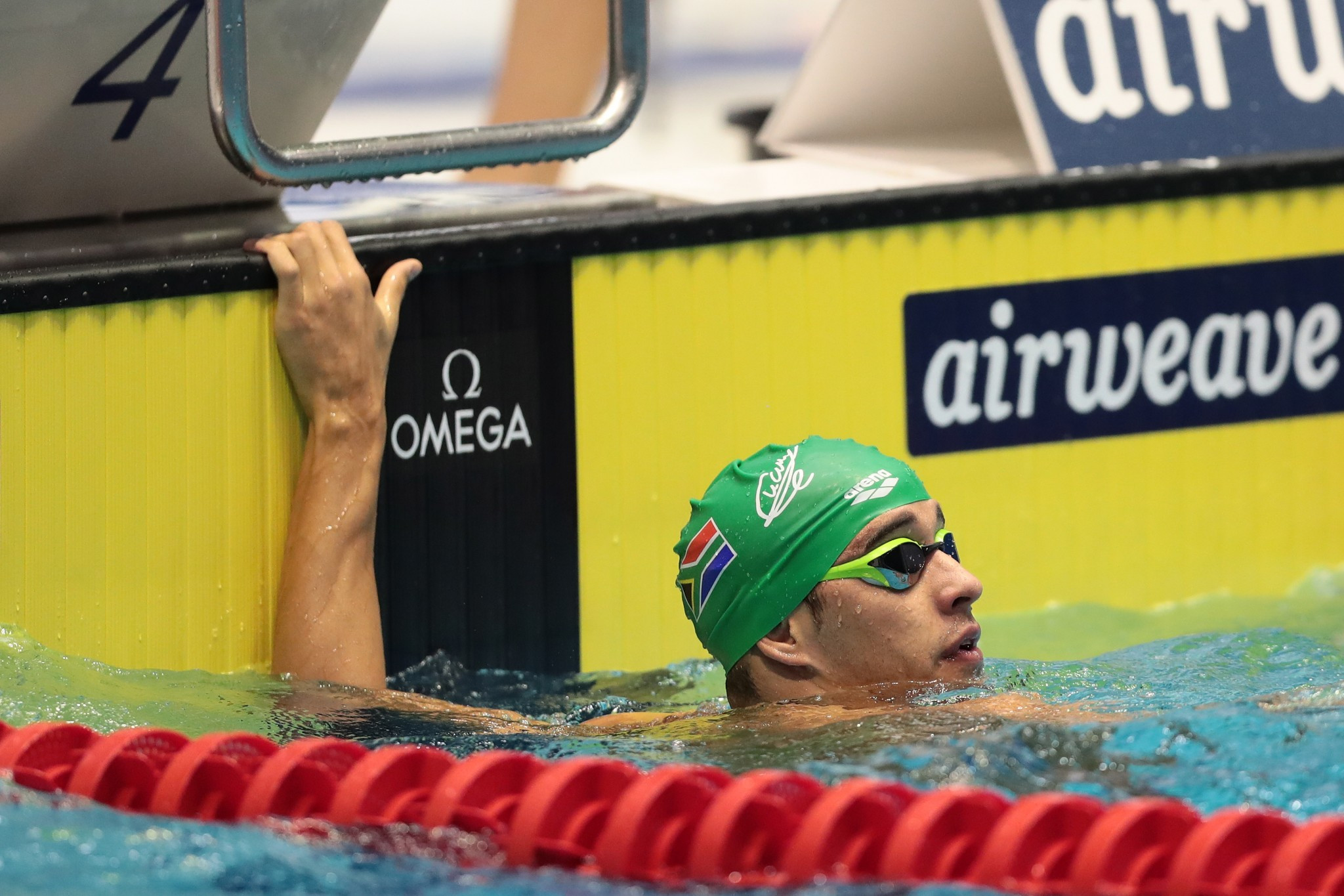 South Africa's Chad le Clos won the men's 50m butterfly on the first day of competition ©Getty Images