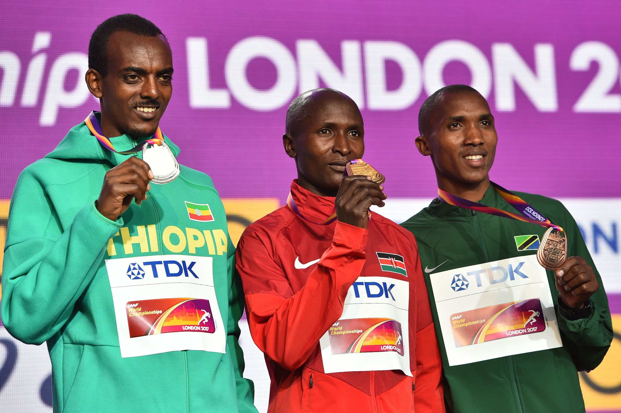 Double IAAF World Championships marathon gold for Kenya - sort of