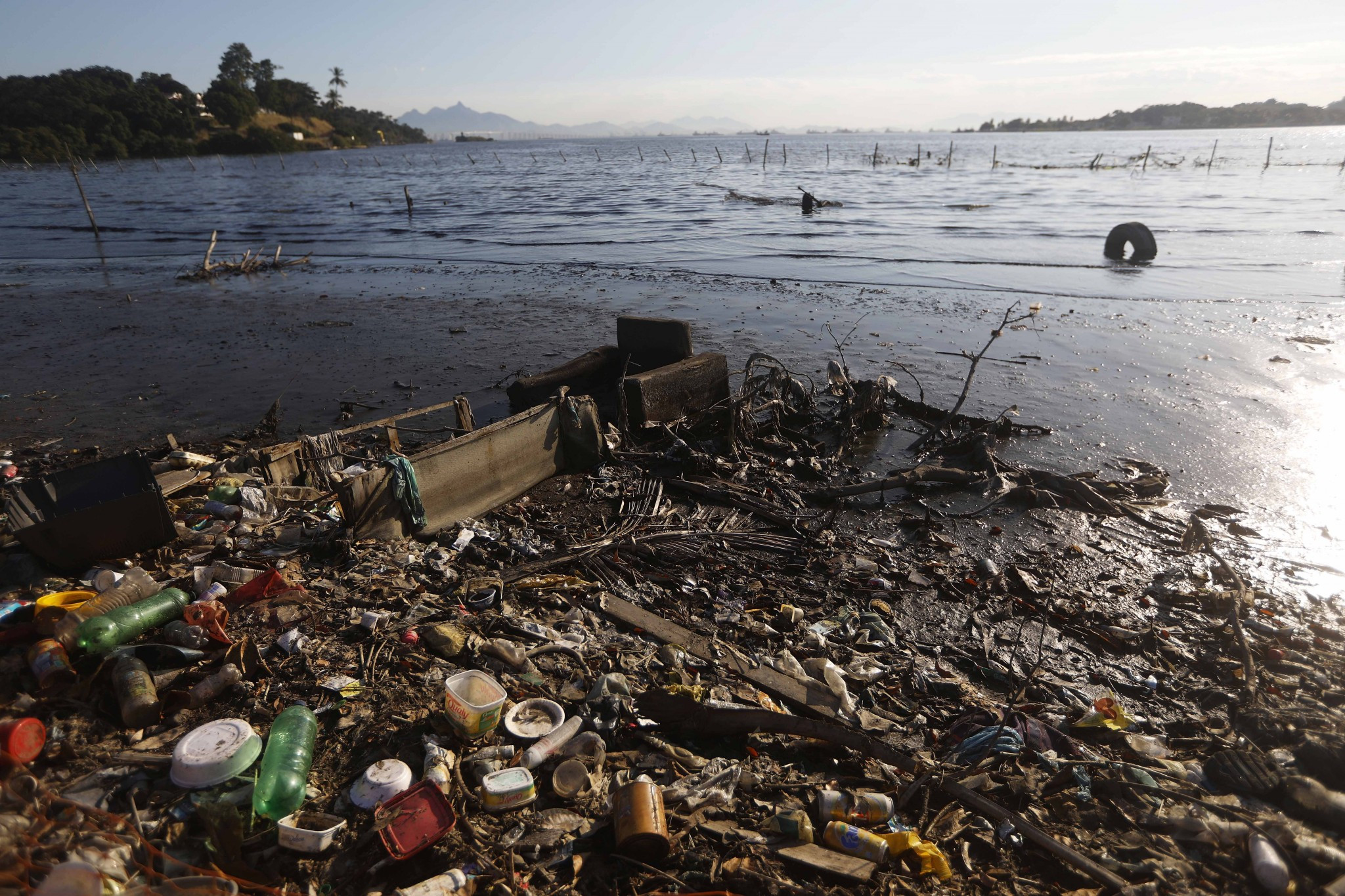 Protest held against Guanabara Bay water pollution one year on from Rio 2016