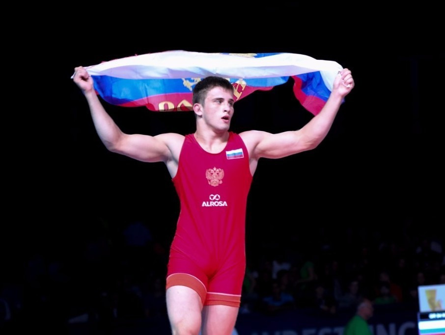 Aleksandr Komarov of Russia took the 84kg title at the UWW  Junior World Championships ©UWW