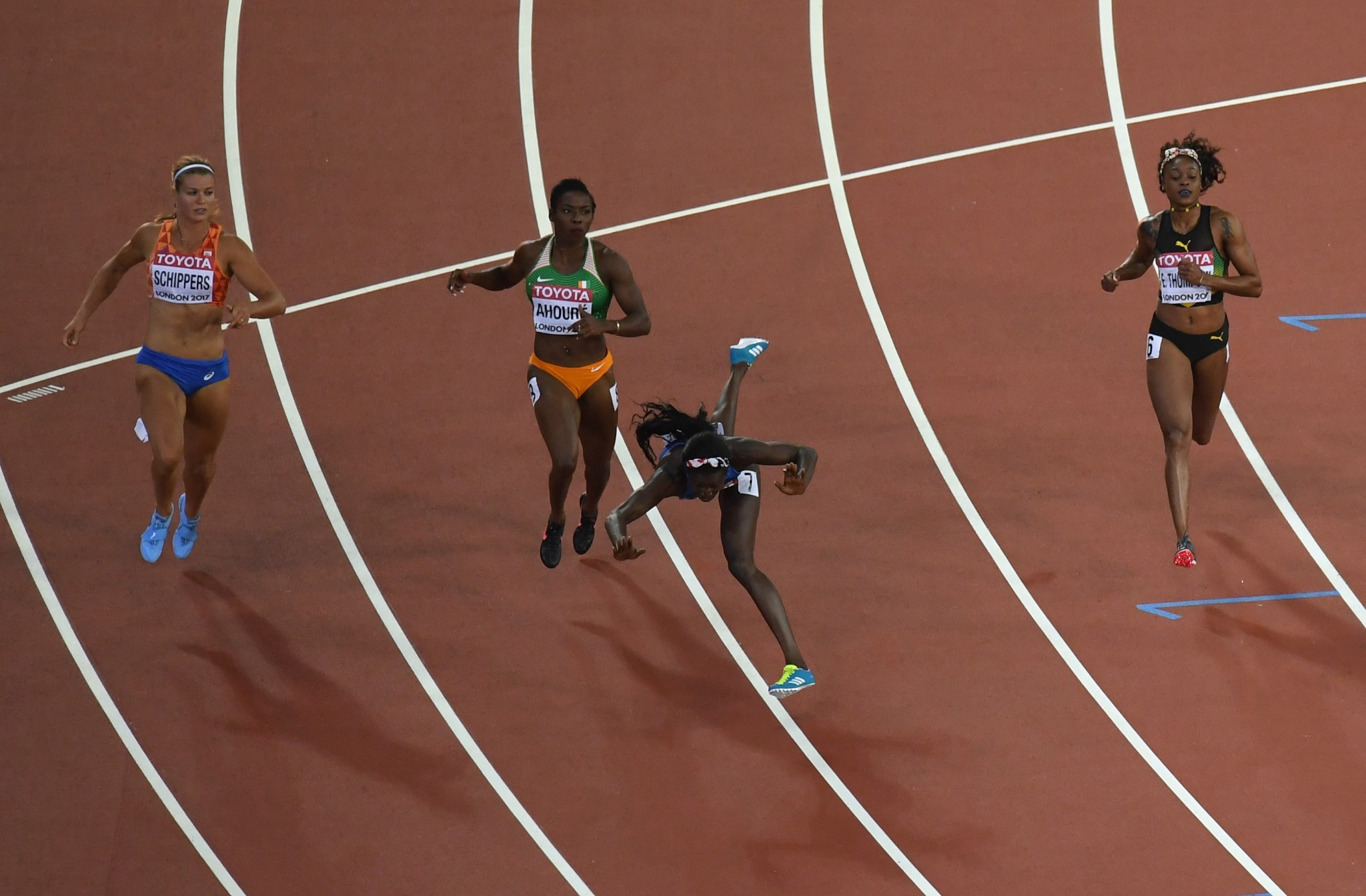 Dive for the line powers Bowie to US 100m double at IAAF World Championships