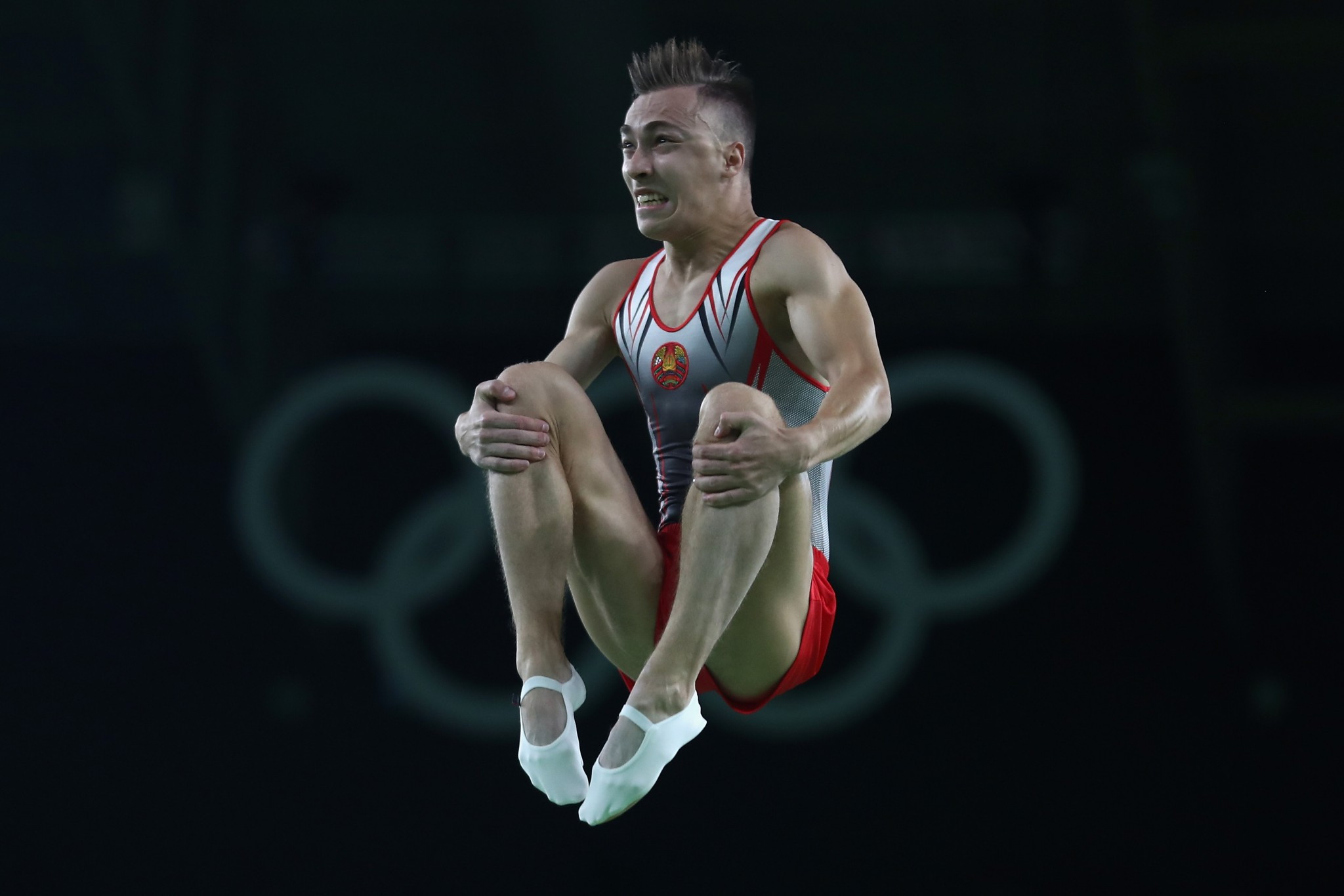 Uladzislau Hancharou won an Olympic gold medal in trampoline for Belarus at Rio 2016 ©Getty Images