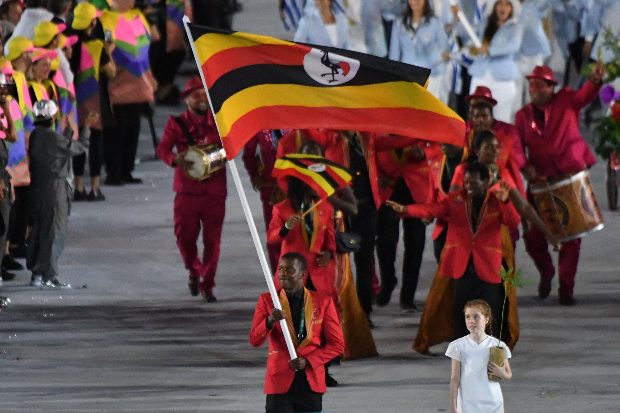 Ugandan athletes marching in the Opening Ceremony of the Rio 2016 Olympic Games ©Getty Images