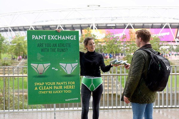 British bookmaker have tried to capitalise on the norovirus crisis at the IAAF World Championships with a series of publicity stunts, including setting up a 