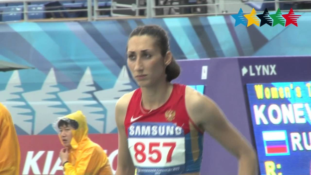 Yekaterina Koneva was one of 12 Russian gold medallists in athletics at the 2015 Universiade in Gwangju ©YouTube