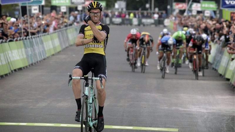 Lars Boom of The Netherlands has won the fifth stage of the BinckBank Tour ©Twitter/BinckBankTour