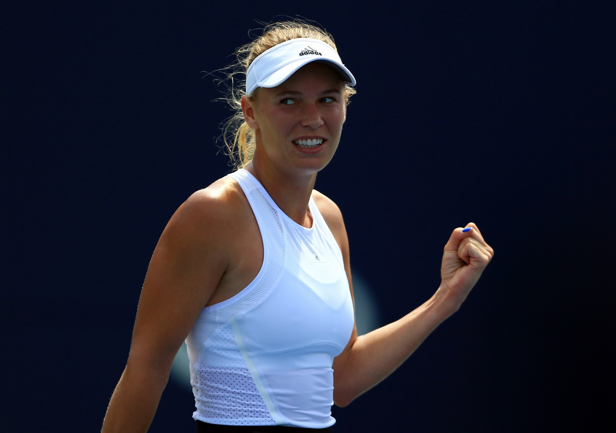 Caroline Wozniacki upset the world number one to reach the last four in Toronto ©Getty Images