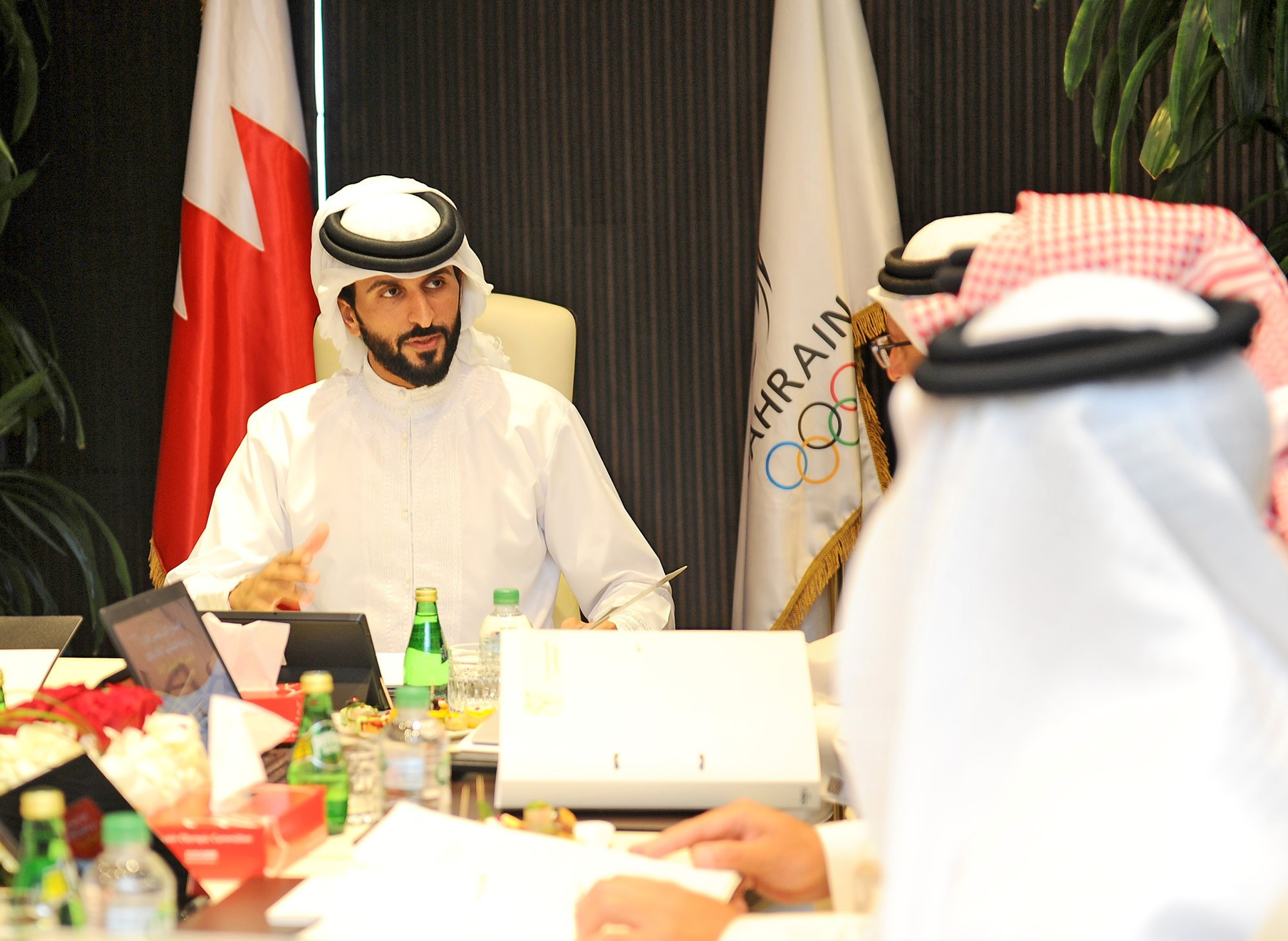 Sheikh Nasser bin Hamad Al Khalifa chaired the BOC's meeting ©BOC