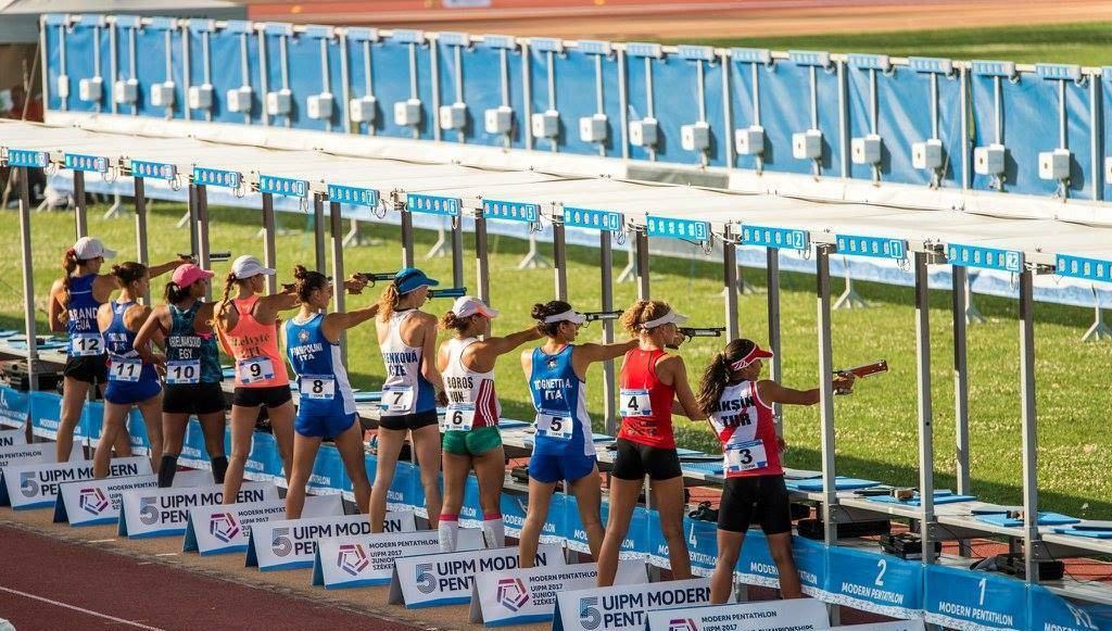 A total of 36 pentathletes competed in the women's individual final ©UIPM