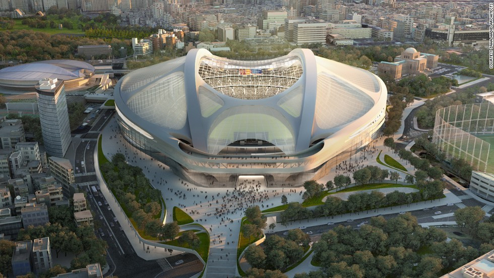 Zaha Hadid's controversial design for the new National Stadium, the centrepiece of Tokyo 2020, was scrapped because of the escalating costs 