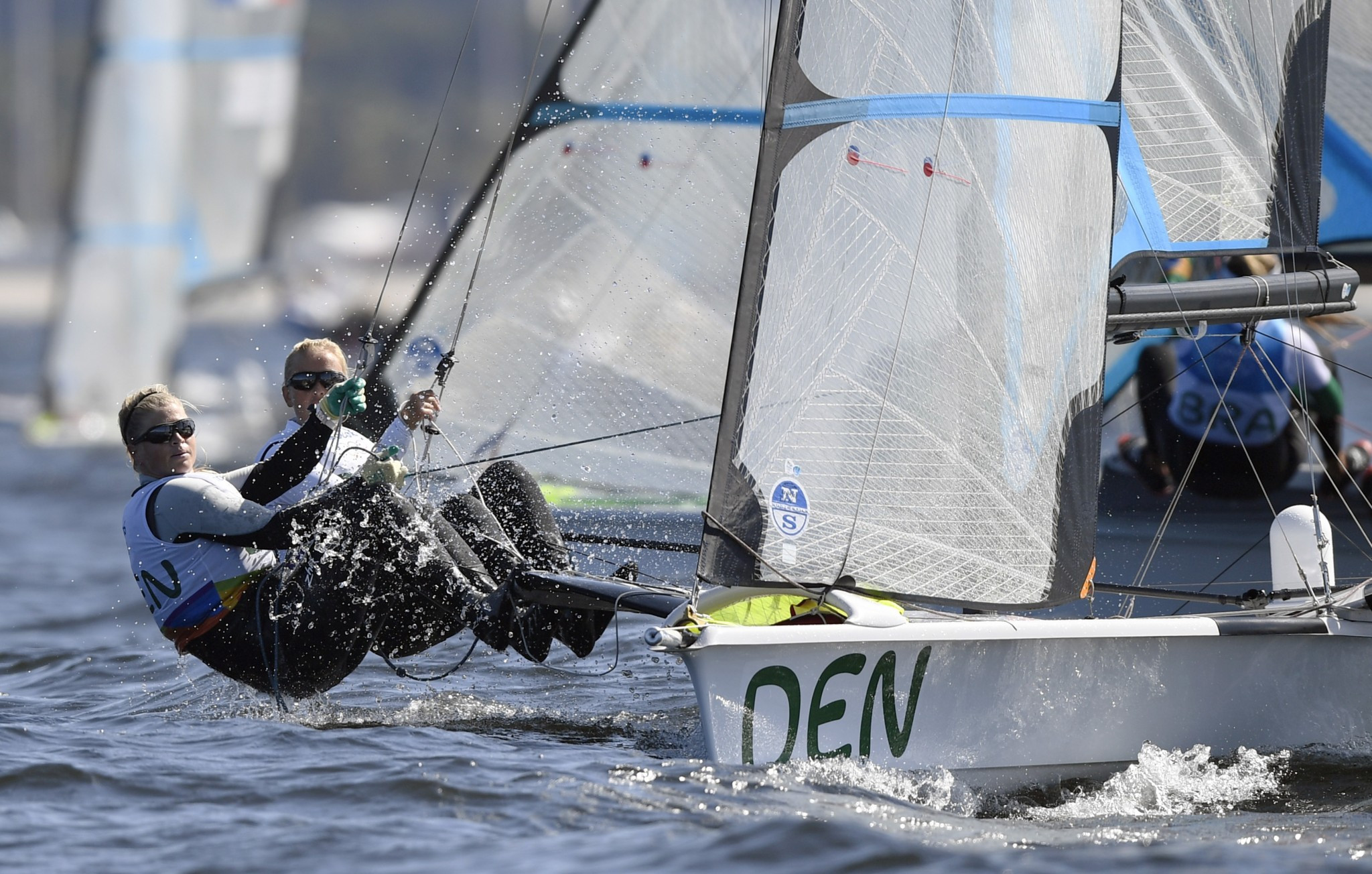 Denmark's Jena Hansen and Katja Salskov-Iversen secured gold in the 49erFX class ©Getty Images