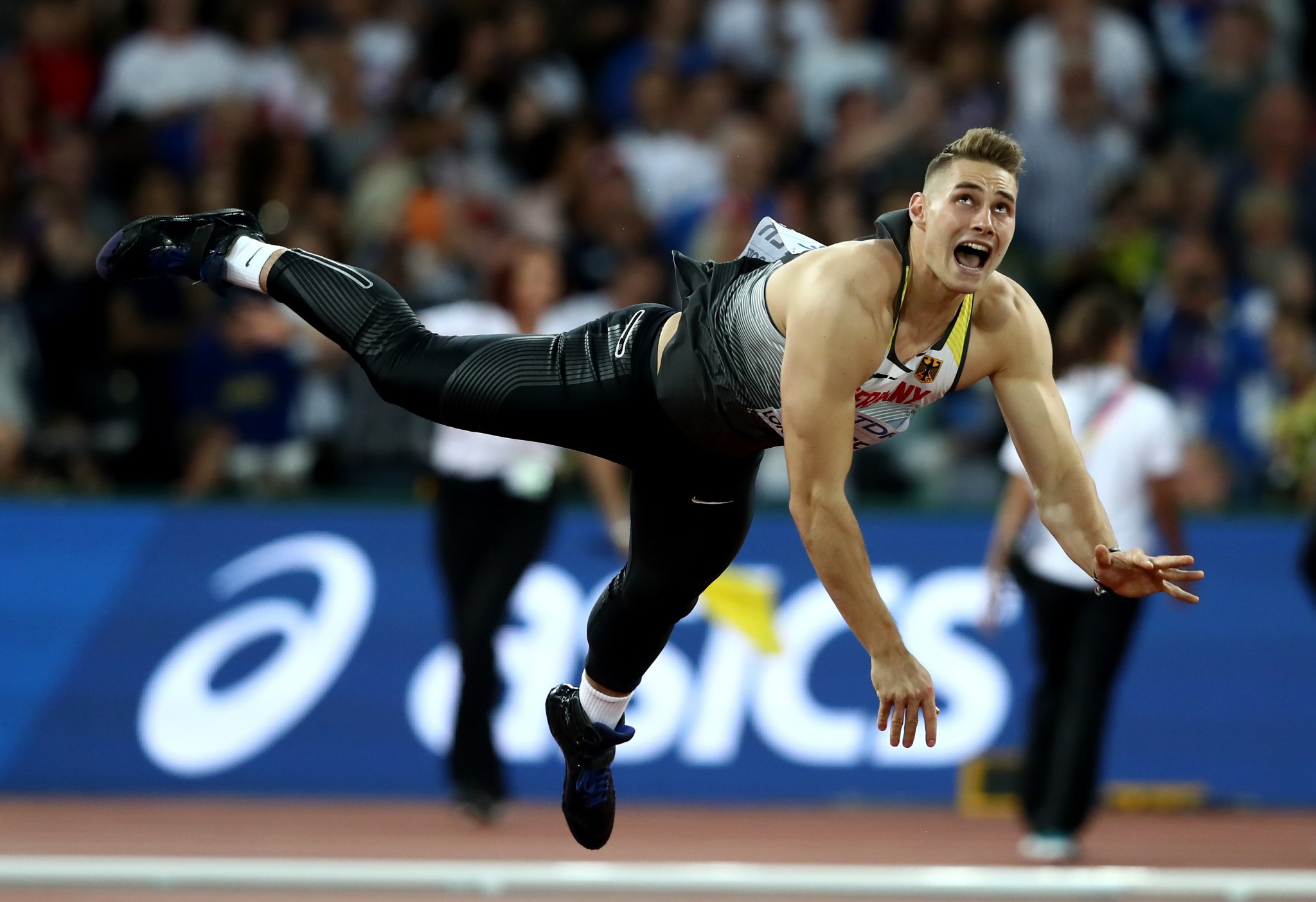 Germany's Johannes Vetter topped the podium in the men's javelin competition