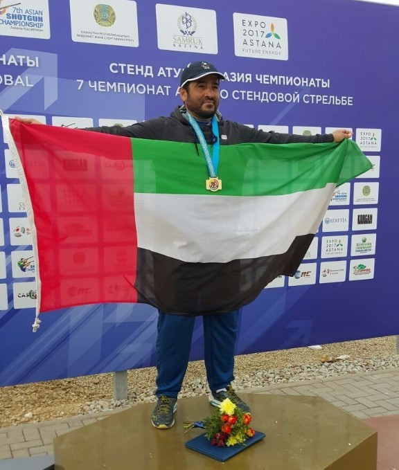 Saif bin Futtais of the United Arab Emirates took gold in the men's skeet ©UAE National Olympic Committee