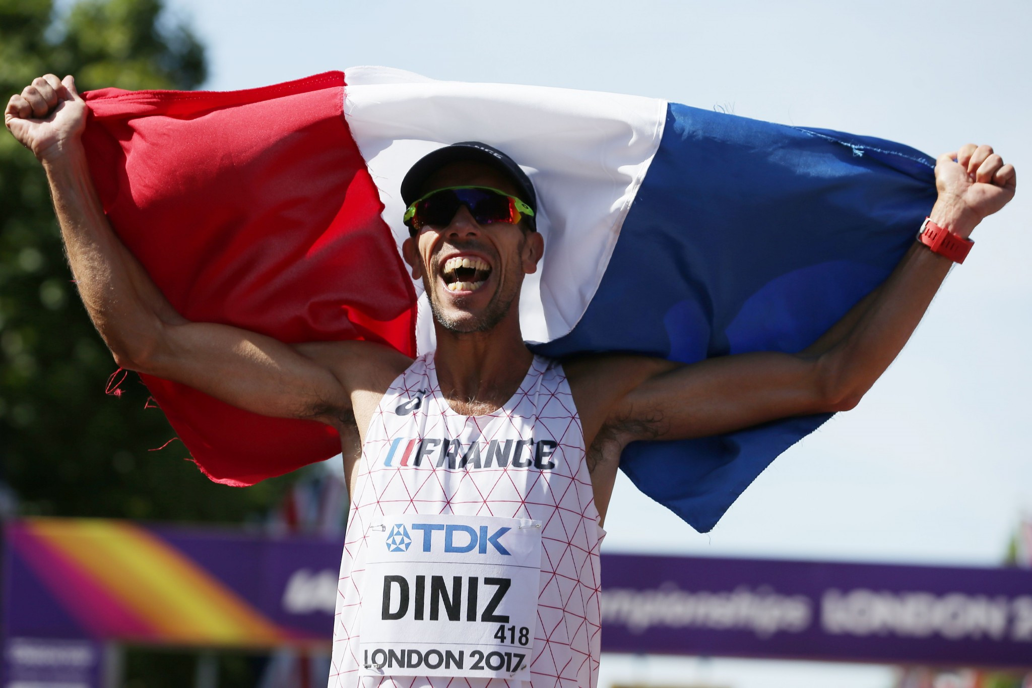 Yohann Diniz of France comfortably won the men's 50km race walk ©Getty Images