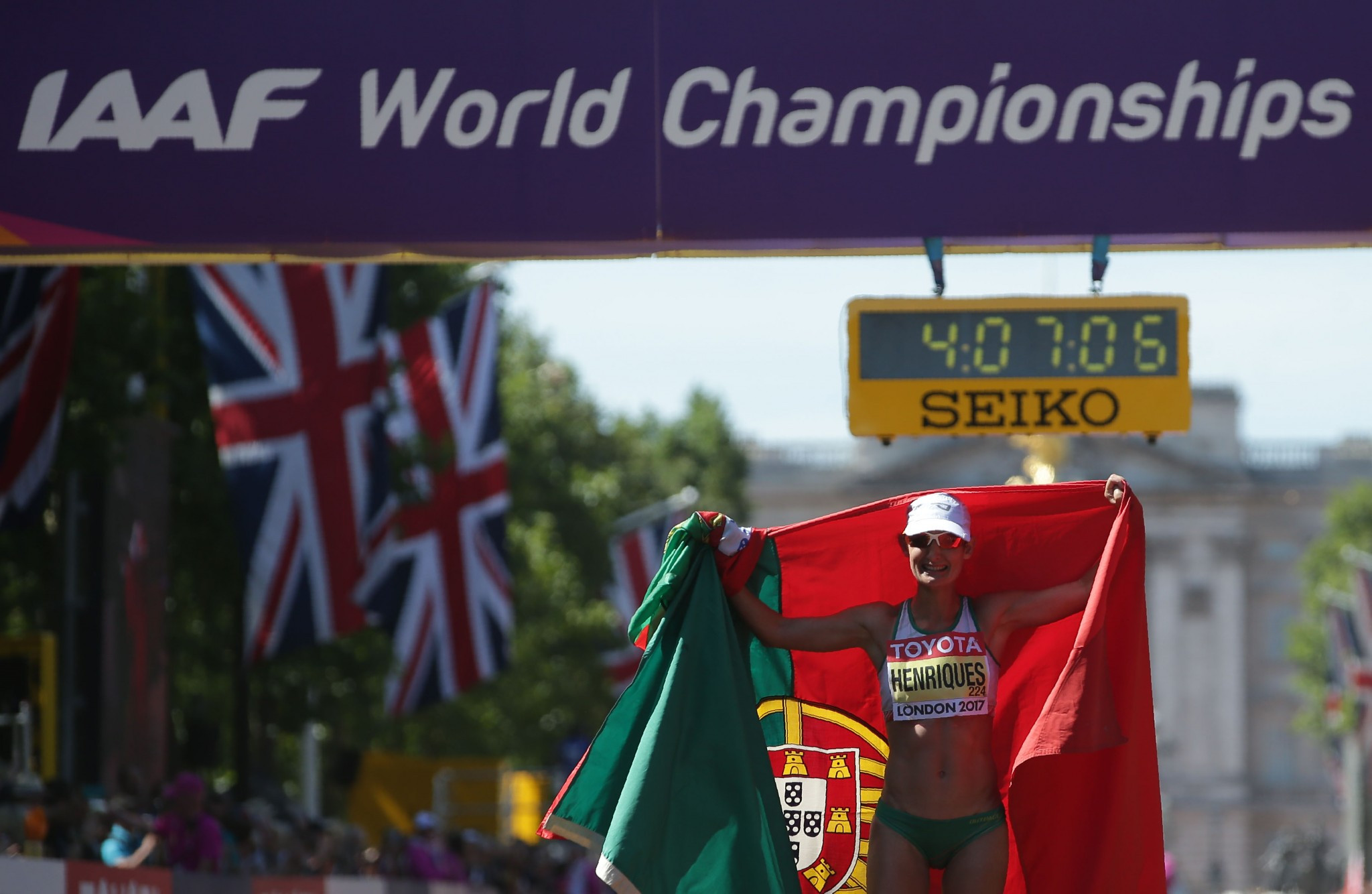 Portugal's Ines Henriques smashed the world record in the first World Championships women's 50km race ©Getty Images