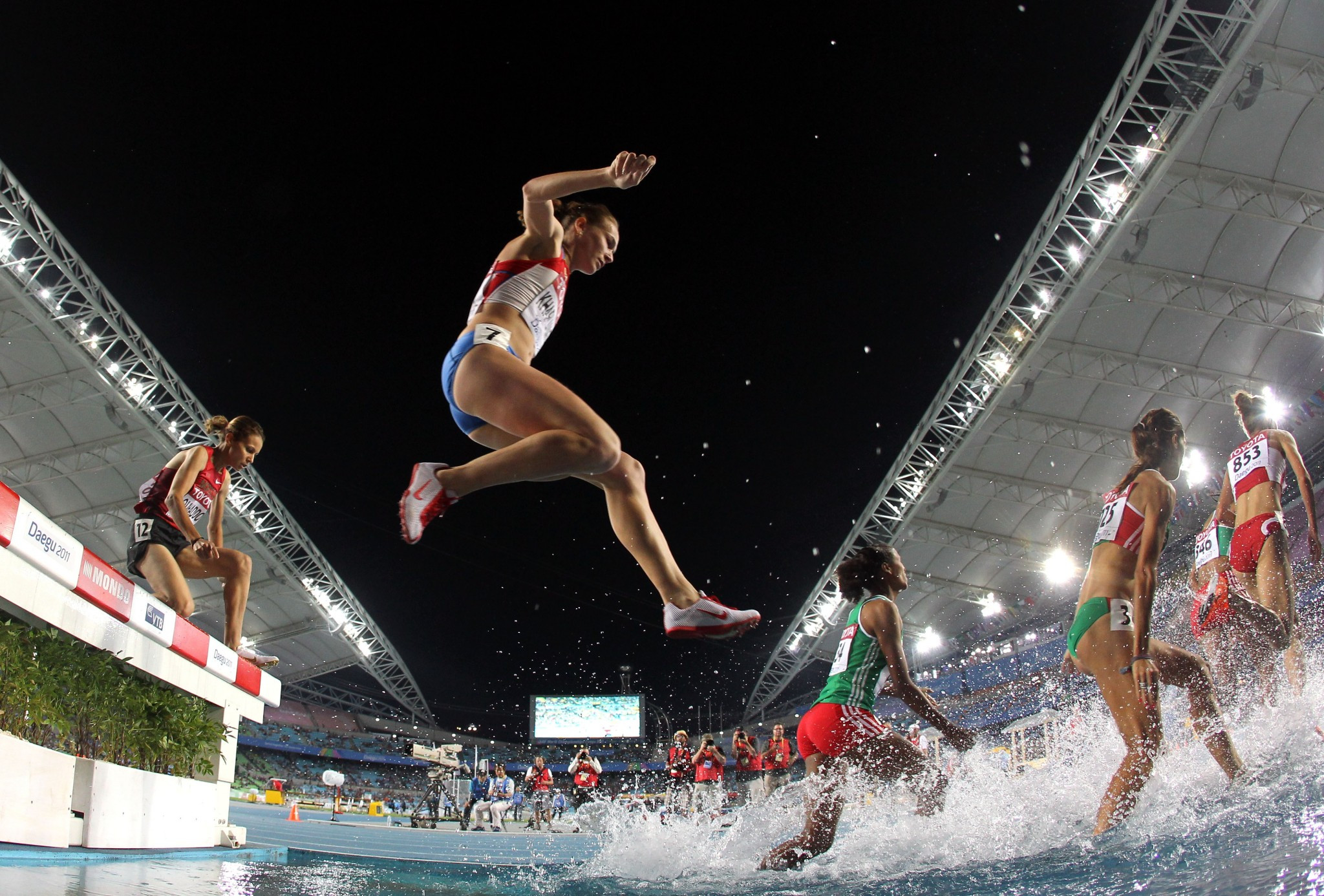Lyubov Kharlamova also competed at the 2011 World Championships in Daegu in the 3,000m steeplechase ©Getty Images