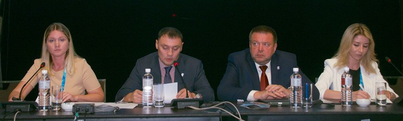 The delegation from the Russian city of Krasnoyarsk 2019 provided an update during the FISU Executive Committee ©FISU