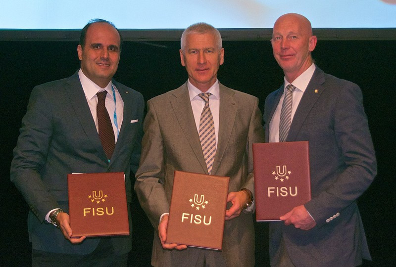 FISU President Oleg Matytsin signed agreements with two continental organisations ©FISU