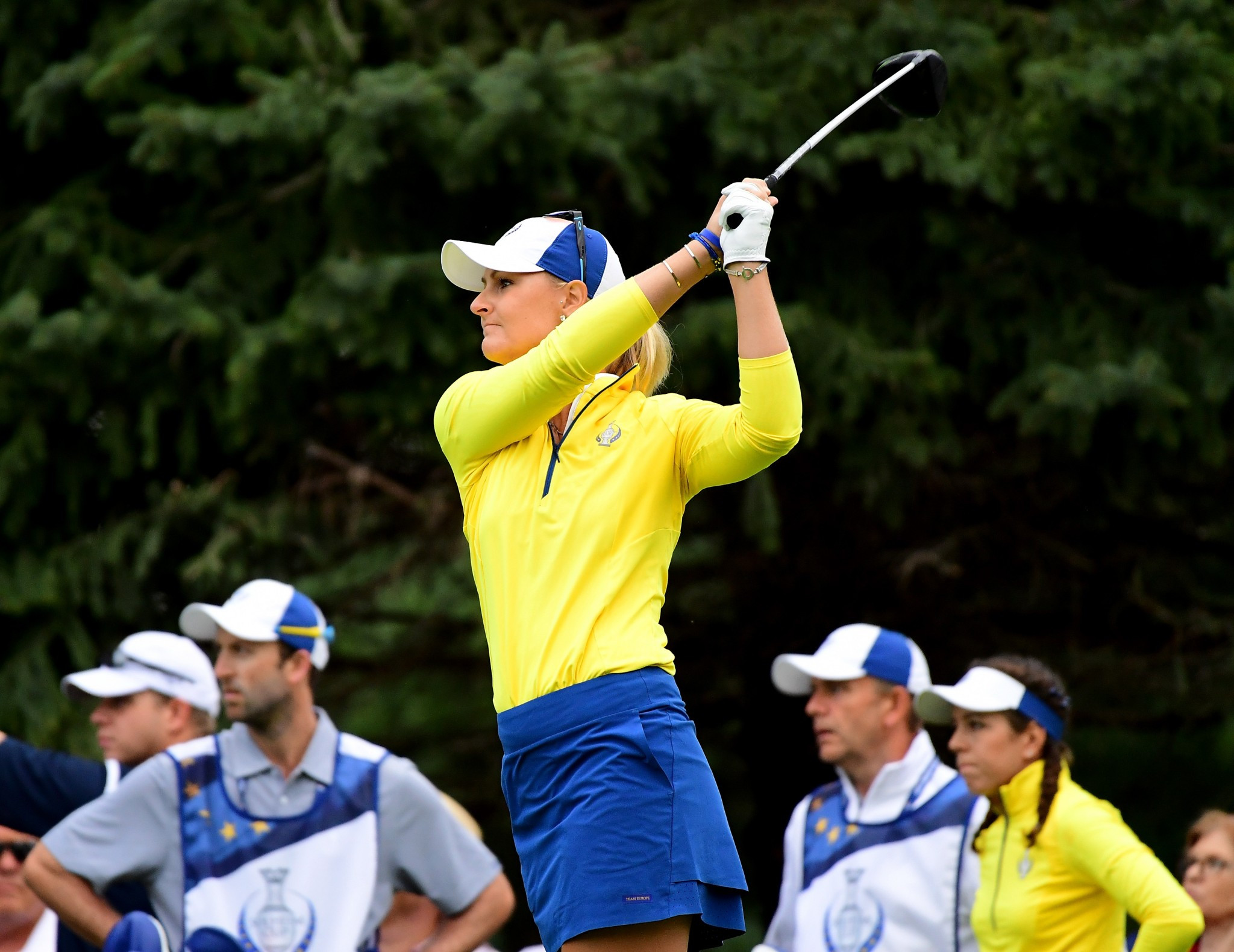 Sweden's Anna Nordqvist, pictured, and England's Jodi Ewart Shadoff secured Europe's lone fourballs success of the day ©Getty Images