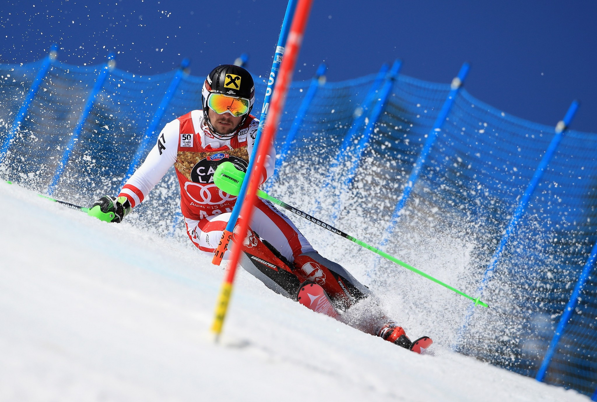 Marcel Hirscher sustained a fracture on the lateral malleolus of his left ankle ©Getty Images