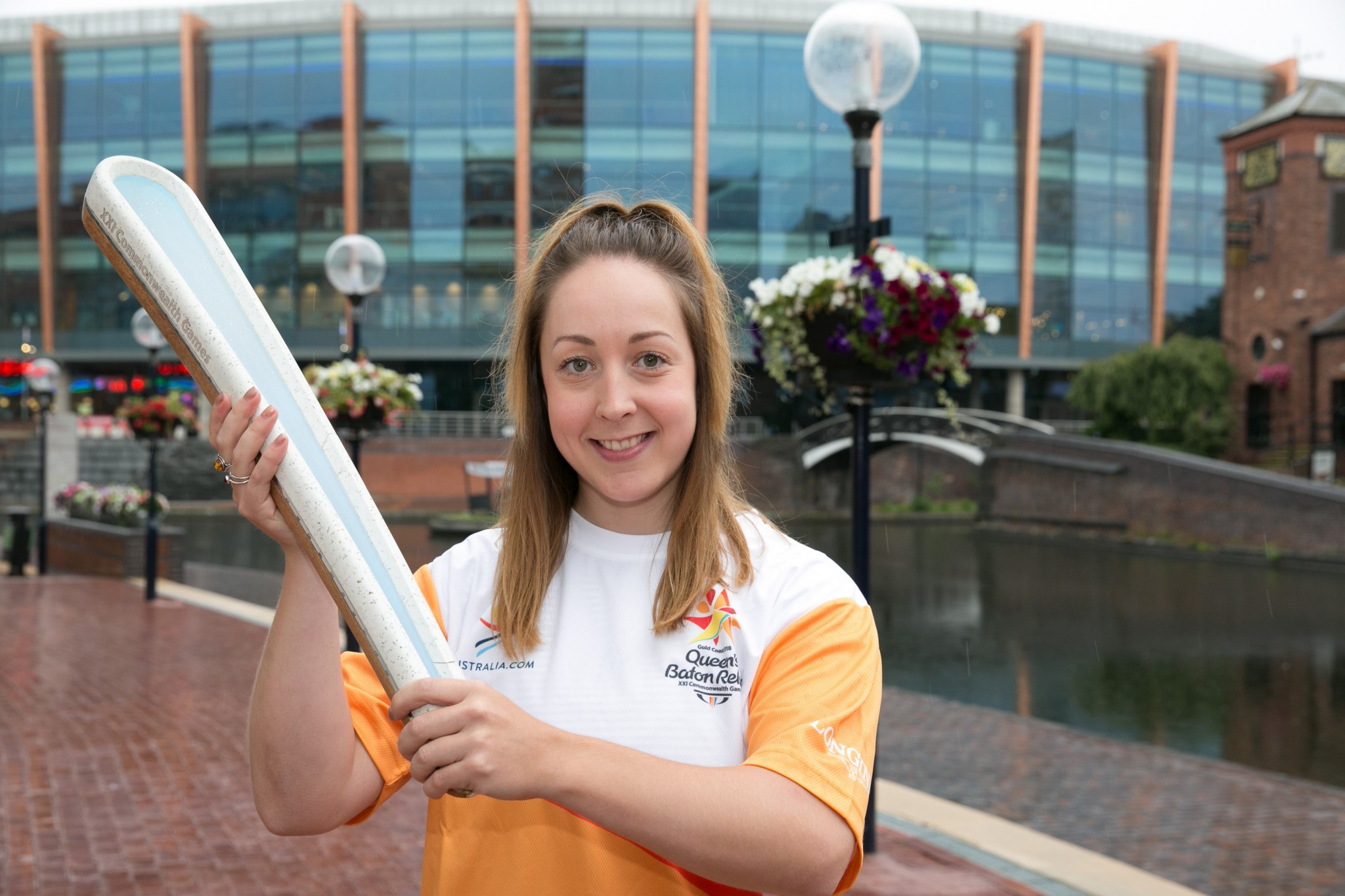 Para-cyclist Helen Scott was one of the Baton carriers during the day ©Birmingham 2022