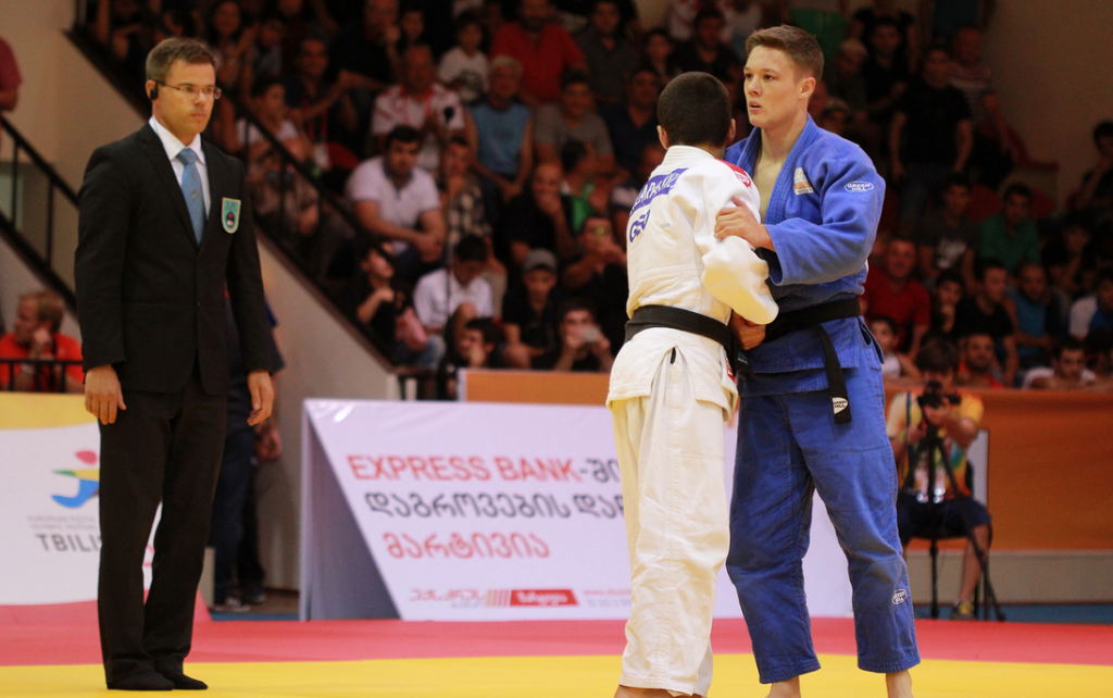 Georgia's Robinzon Beglarishvili claimed the sole home success of the day in the judo 