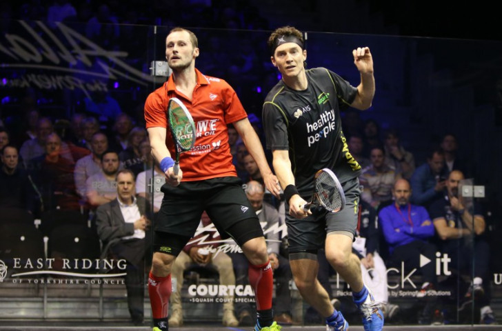 France's world number one Gregory Gaultier, left, will play Australia's Cameron Pilley in the first round ©PSA