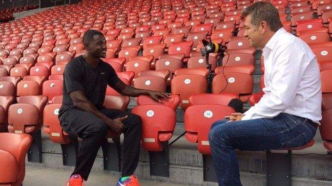 Justin Gatlin has apologised for twice being banned for drugs but claims he had already said sorry ©ITV News