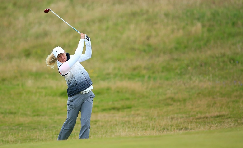 Pettersen takes two-shot lead at Women’s British Open as blustery conditions see rivals falter