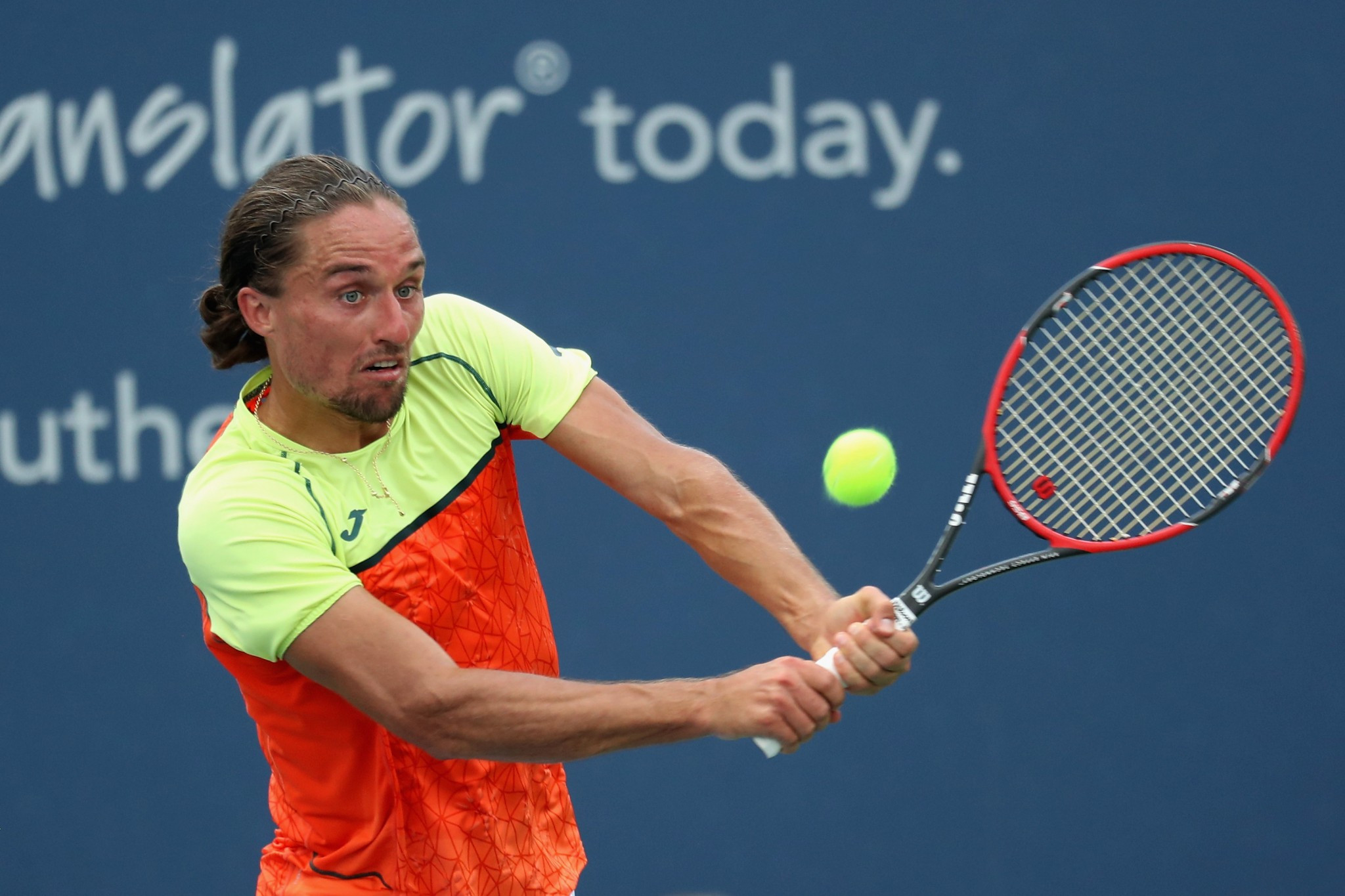 Alexandr Dologopolov, pictured, and Sergiy Stakhovsky are preparing to return to war after a break with family ©Getty Images