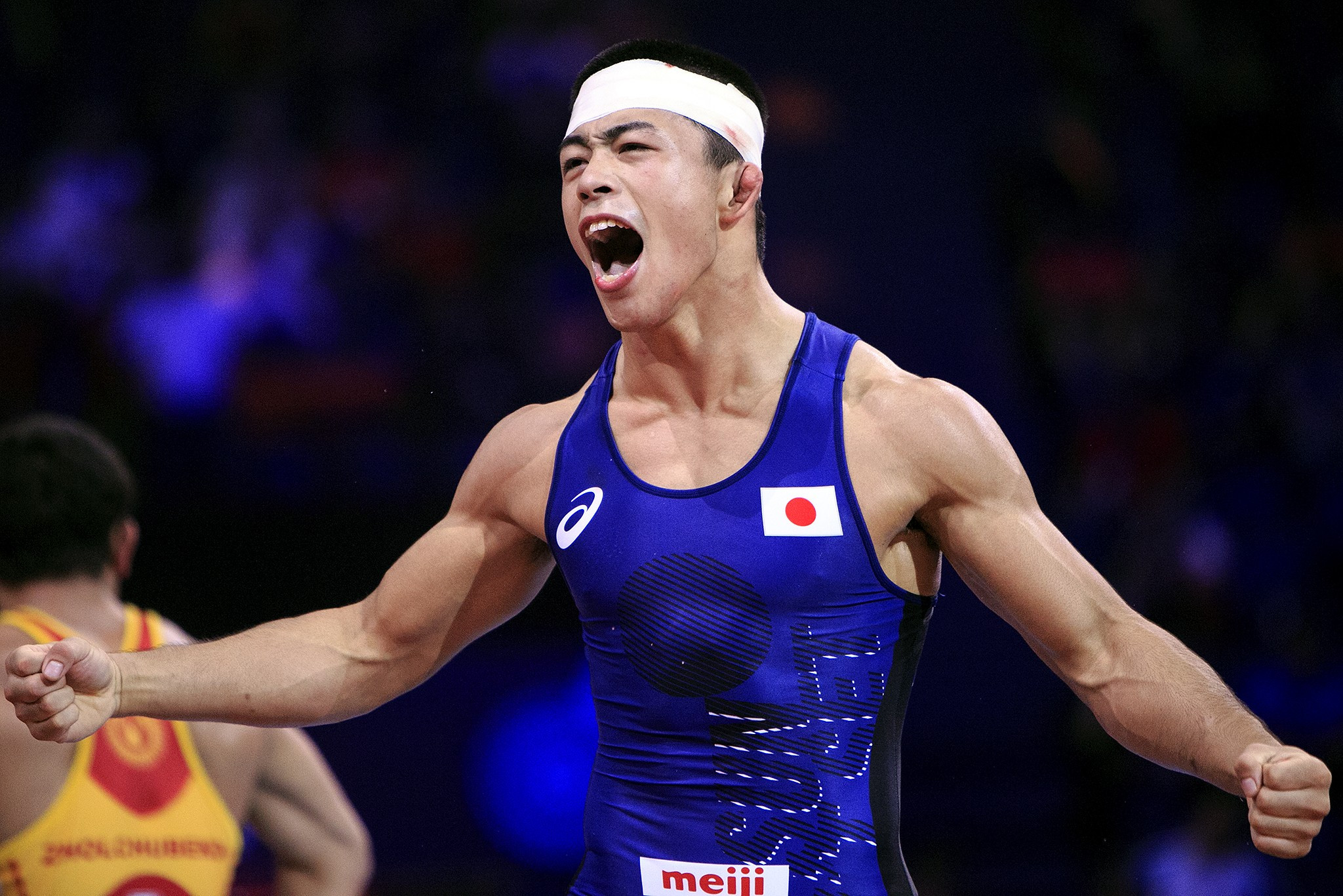 Kenichiro Fumita became Japan's first Greco-Roman world champion for 34 years with victory in the 59kg category ©UWW