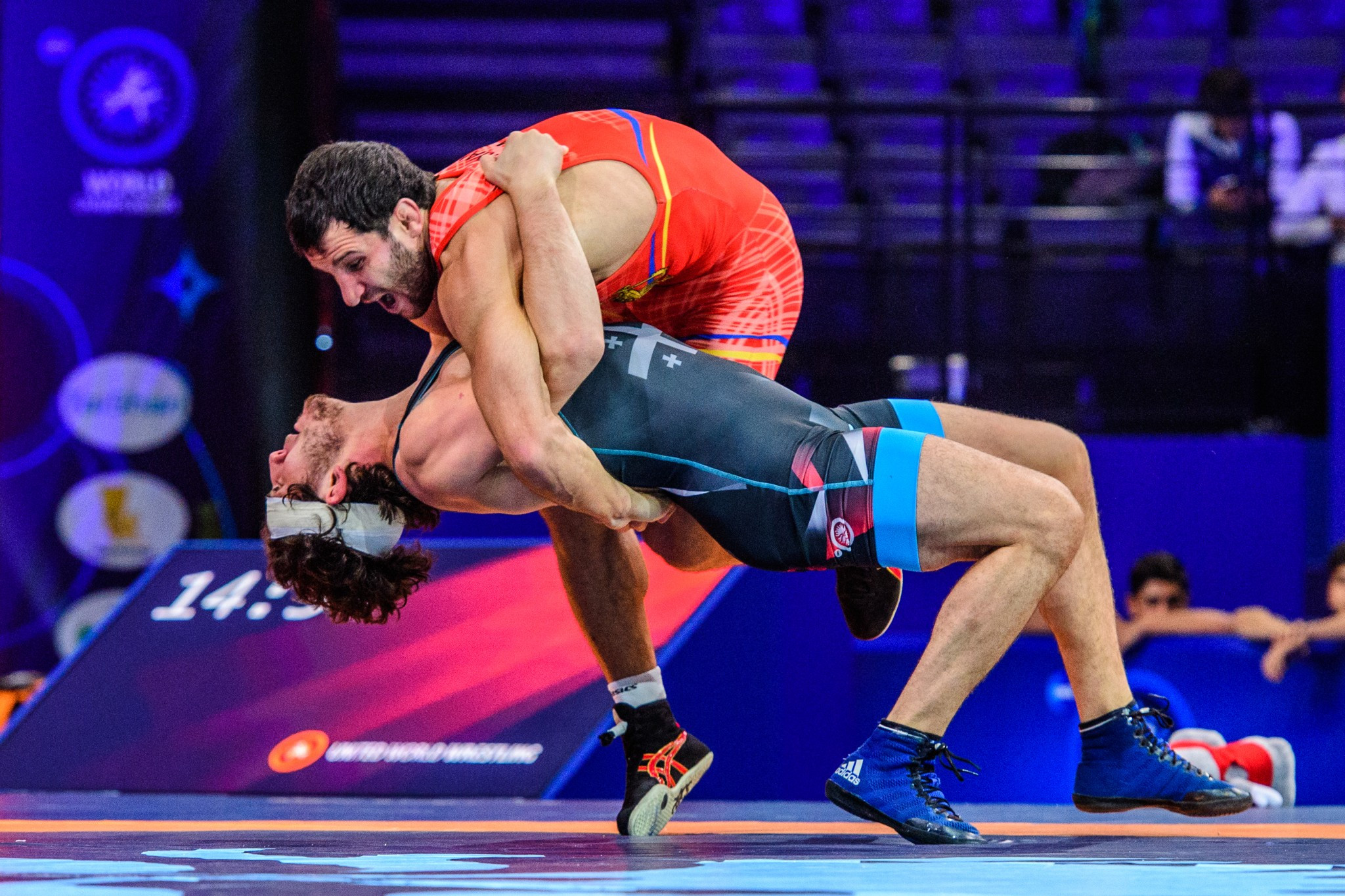 Maksim Manukyan, the fourth seed in the 80kg competition, delivered Armenia's second gold of the event ©UWW