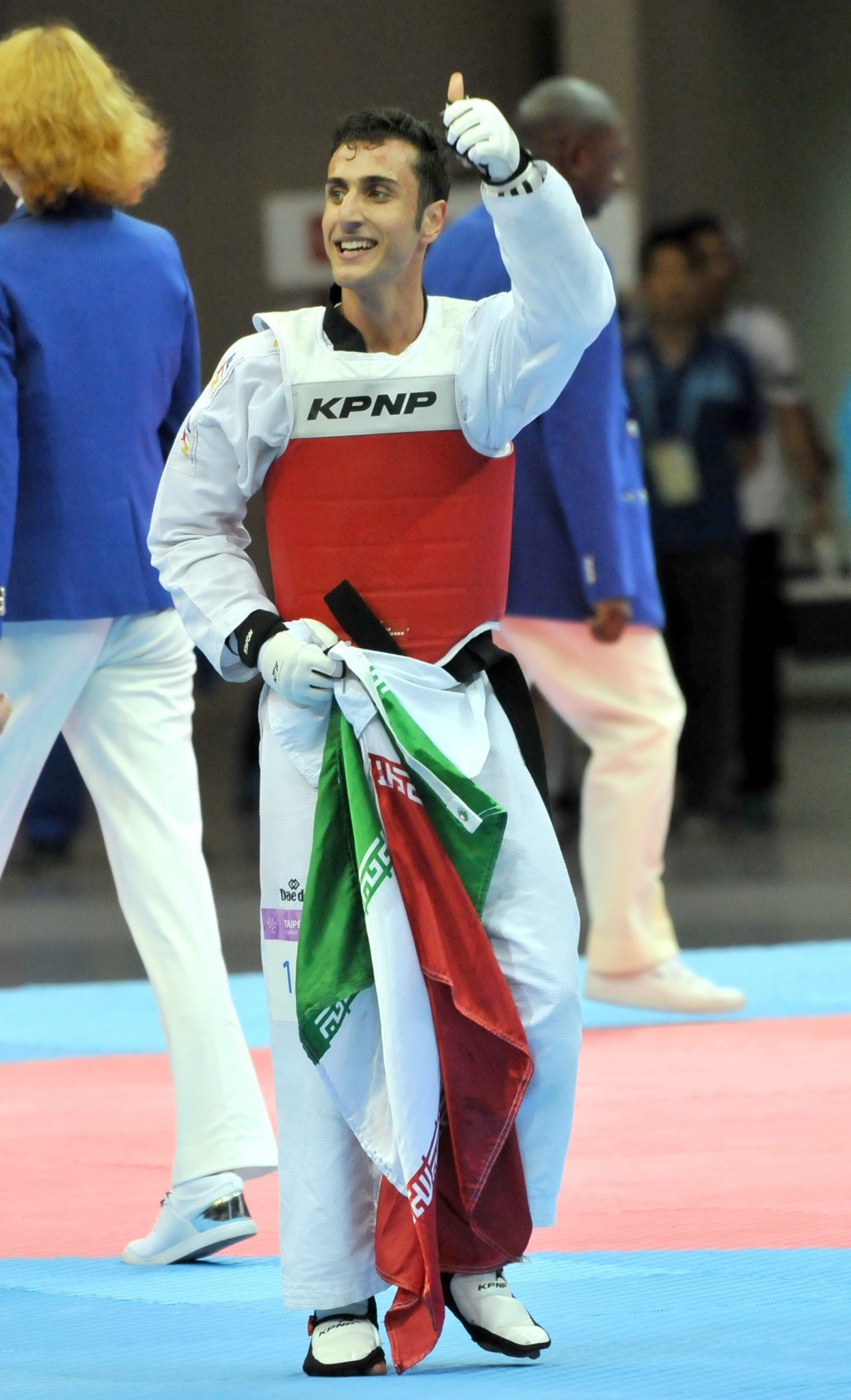 Hadi Tiranvalipour won the men's under 58kg taekwondo event ©Taipei 2017