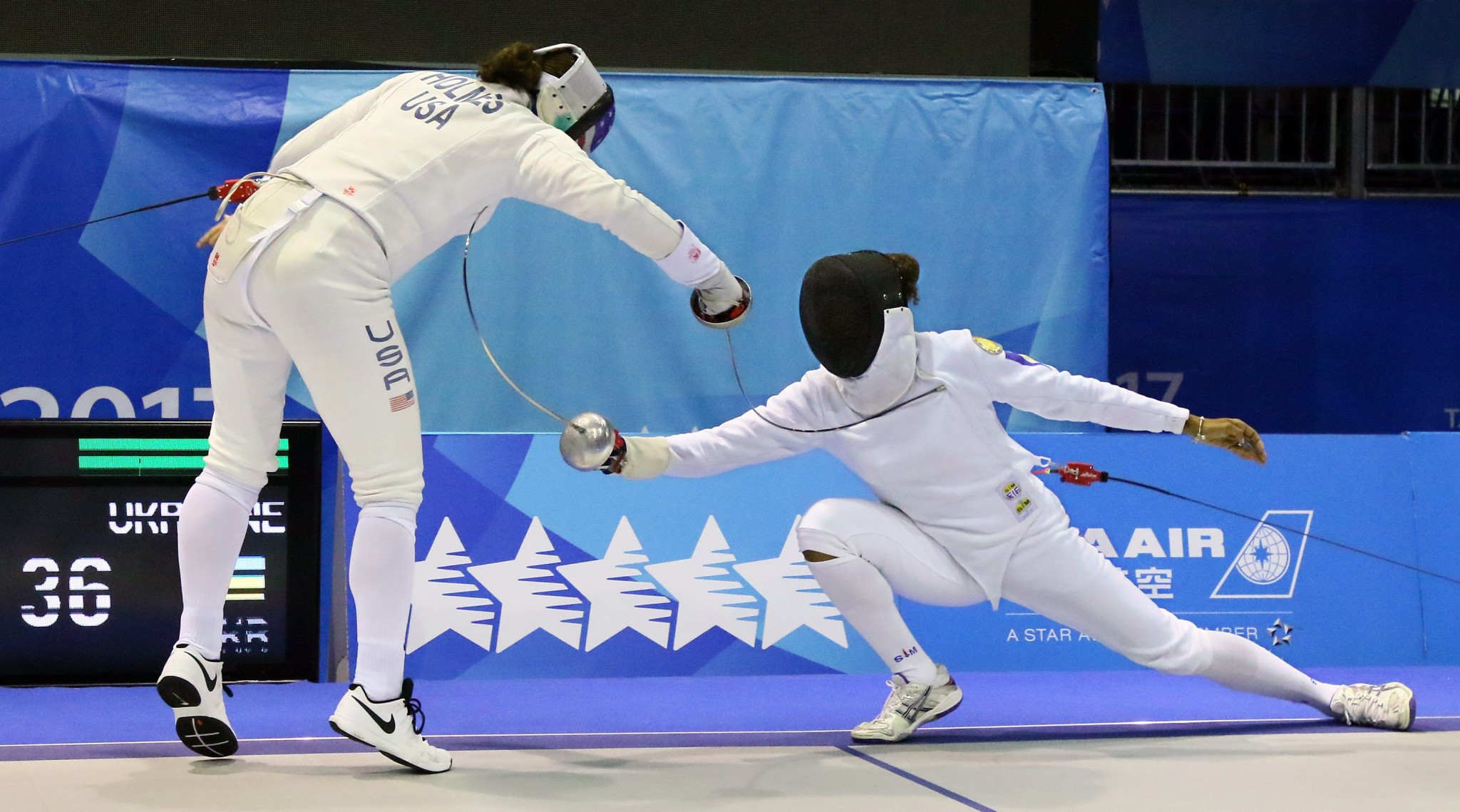Ukraine won the women's team epee gold by a single point from the United States ©Taipei 2017