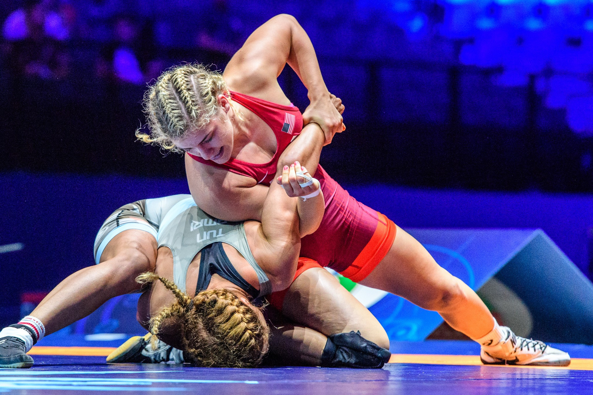 Olympic champion Helen Maroulis won all five of her matches by technical superiority ©UWW