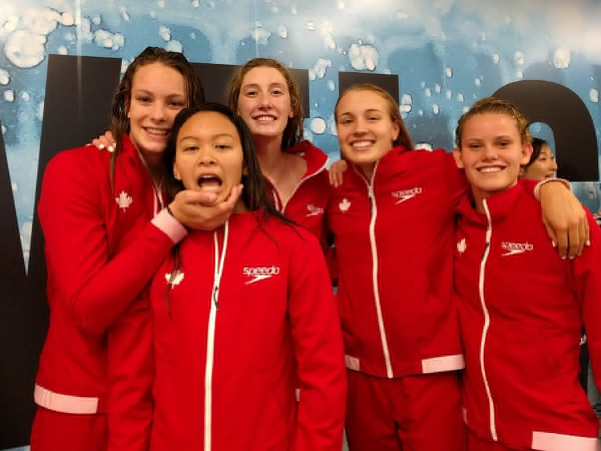 Oleksiak leads Canada to world record breaking relay success at FINA World Junior Swimming Championships