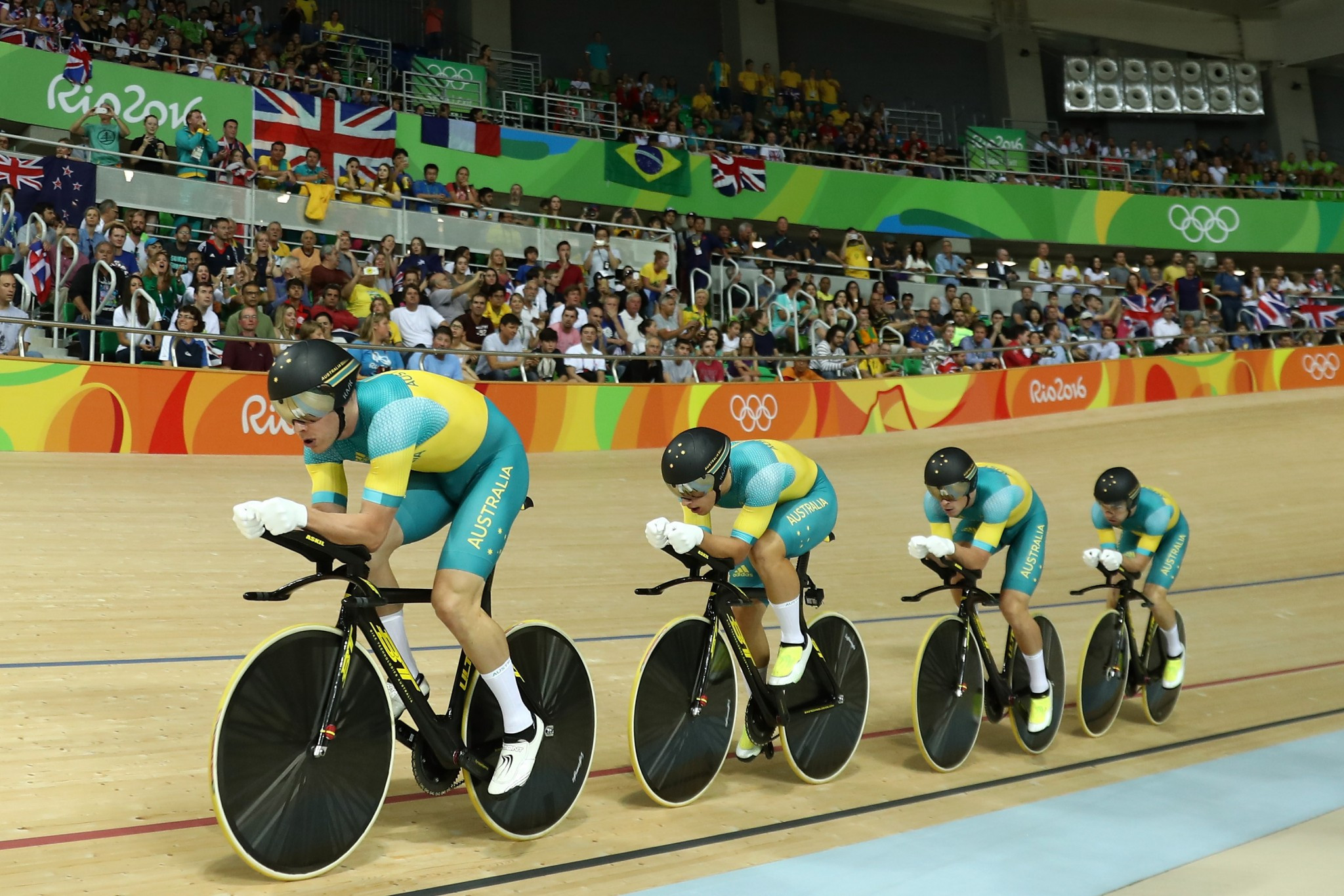 Jack Bobridge, second left, formed part of the Australian team which won silver at Rio 2016 ©Getty Images