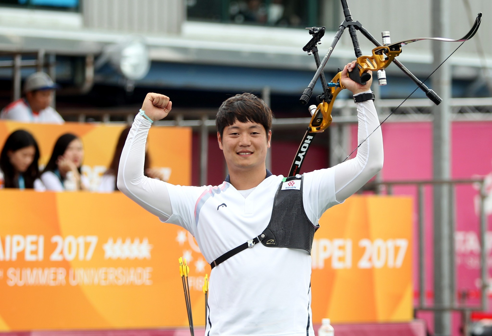 South Korea’s Lee Seung-yun prevailed in the men's recurve final ©Taipei 2017
