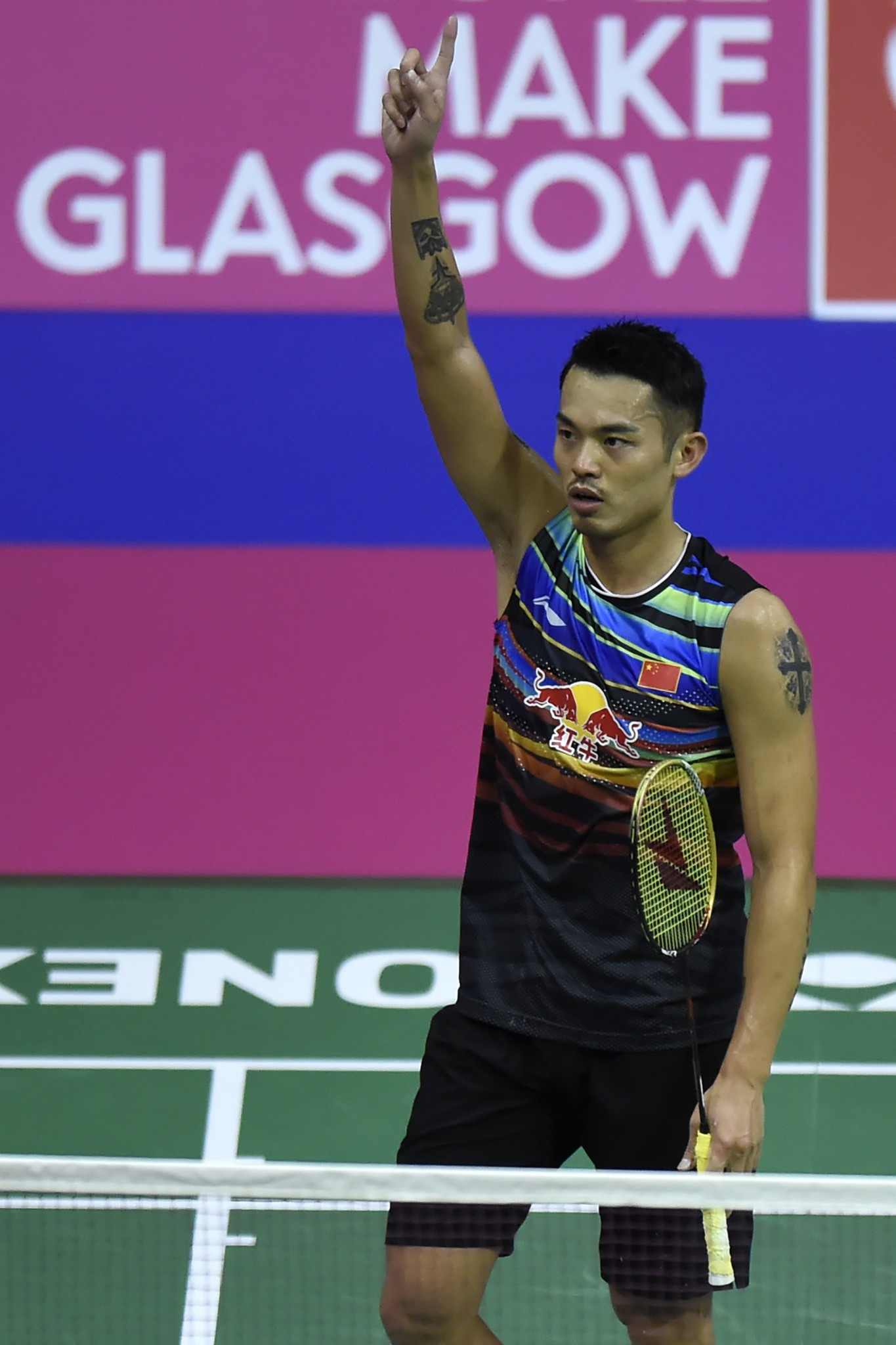 China's Lin Dan knocked out European champion Rajiv Ouseph of England ©Getty Images 