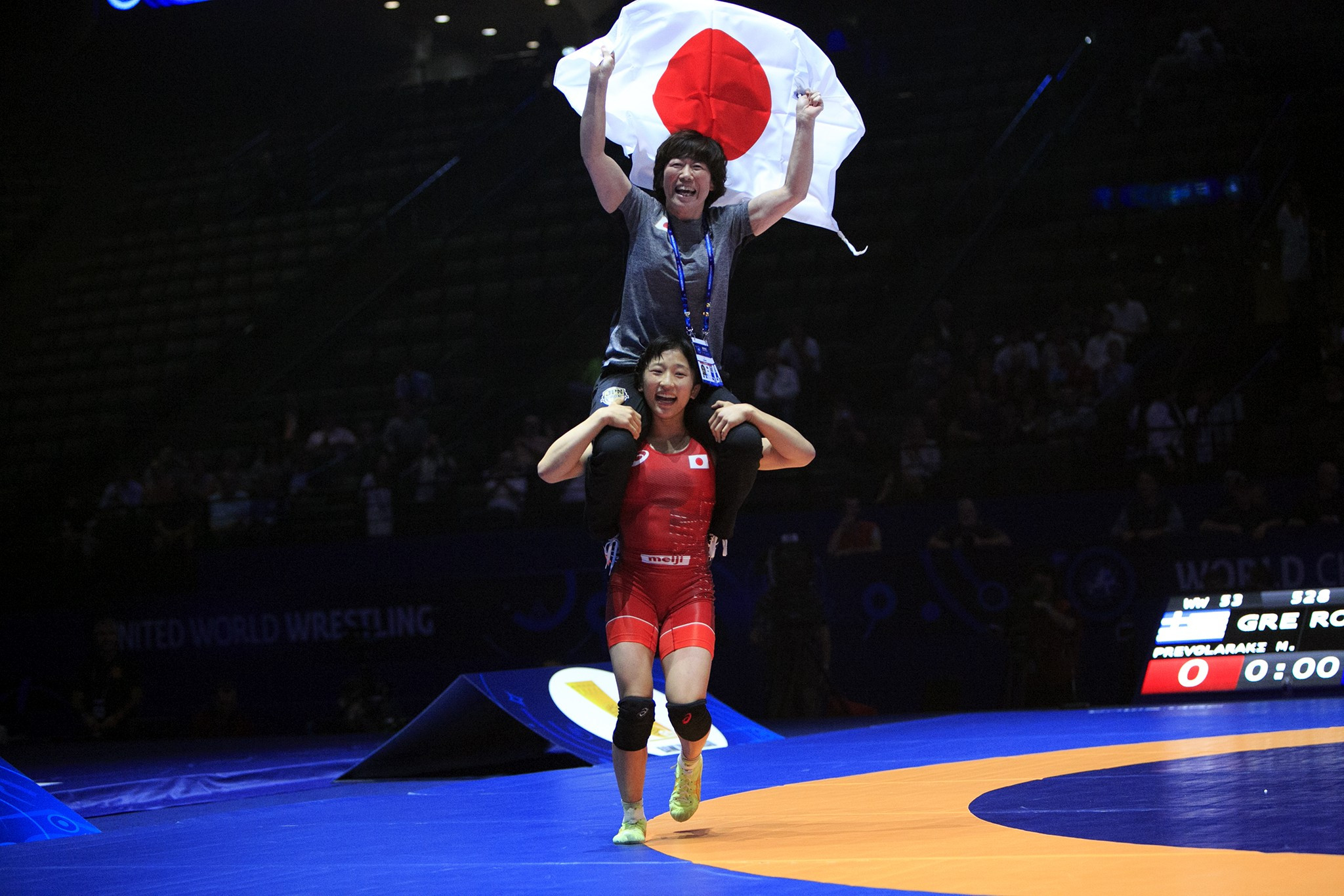 Susaki clinched her first major international title at senior level with victory over Emilia Vuc in the 48kg final ©UWW