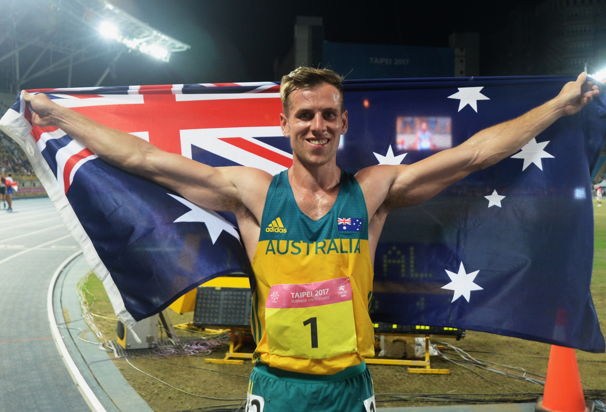 Australia’s Kyle Cranston won the men's decathlon title ©Taipei 2017