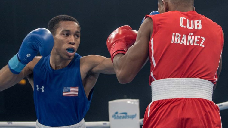 American bantamweight Duke Ragan showed his medal credentials by beating seventh-seeded Cuban Javier Ibanez Diaz on the opening day of the 2017 International Boxing Association World Championships ©AIBA