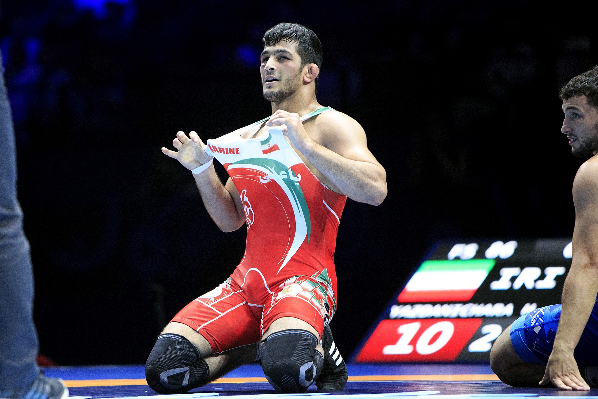 The Olympic 74kg champion won the match by technical superiority ©UWW