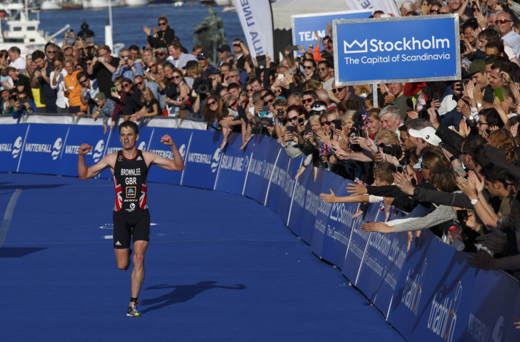 Britain's Jonathan Brownlee gets back to the winning feeling at the penultimate World Triathlon Series event of the season in Stockholm ©Getty Images