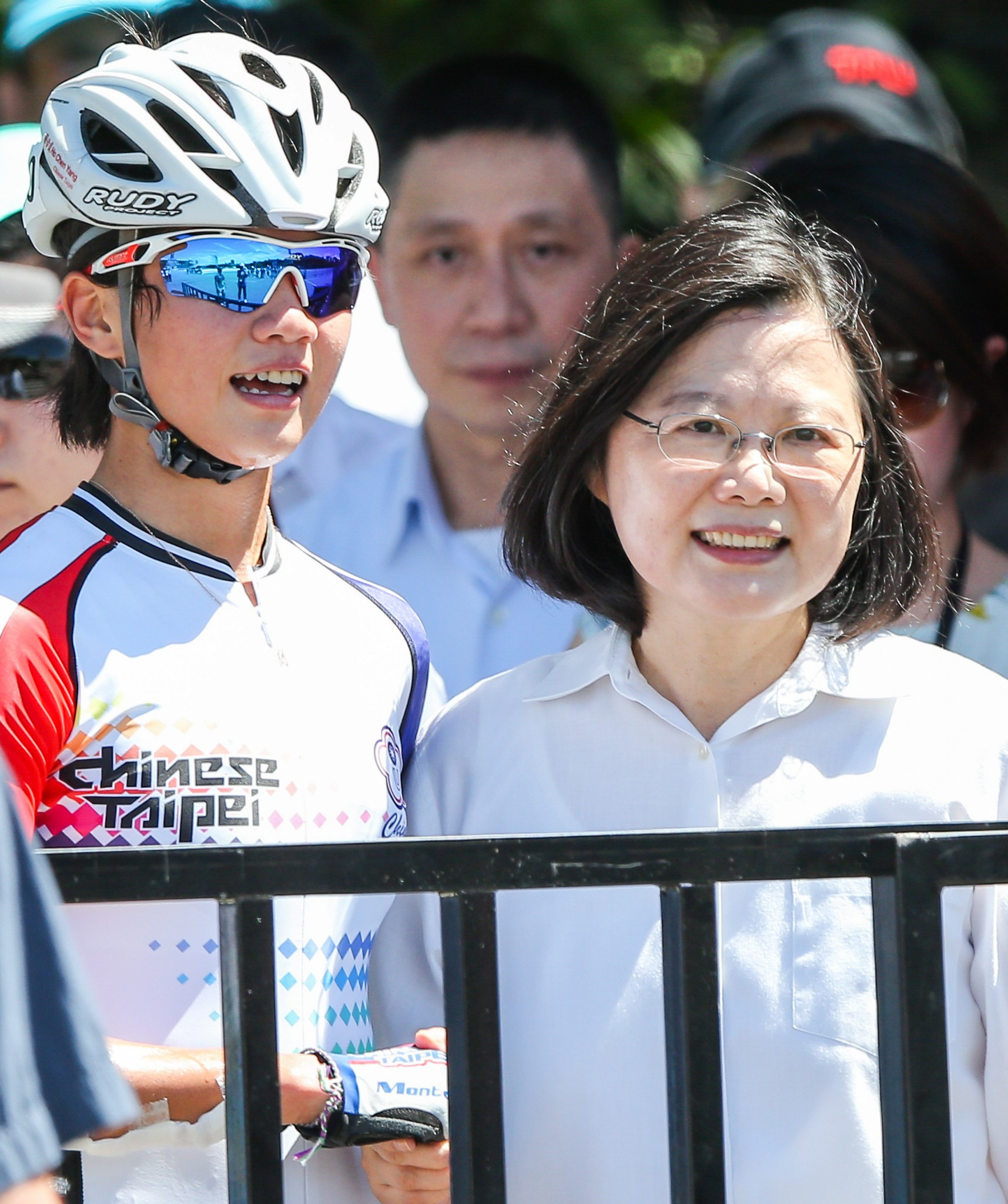 Taiwanese President Tsai Ing-wen took in some roller sports action ©Taipei 2017