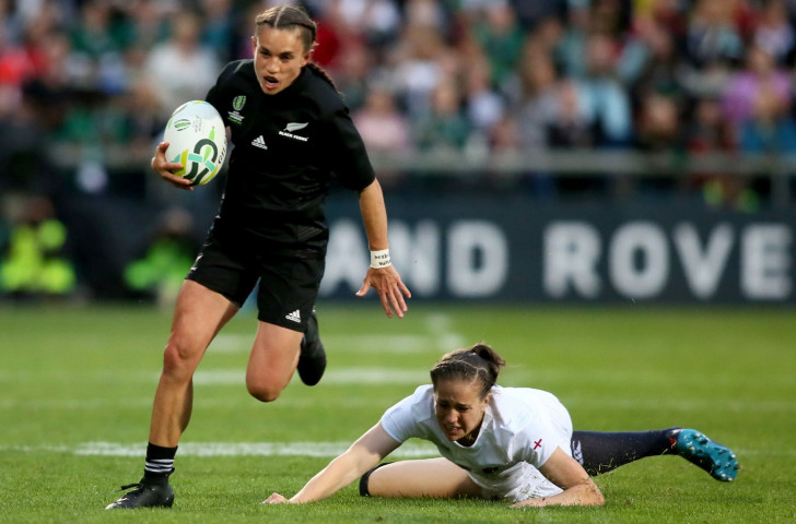 Selica Winiata gave New Zealand an early lead by breaking clear for the opening try ©Getty Images